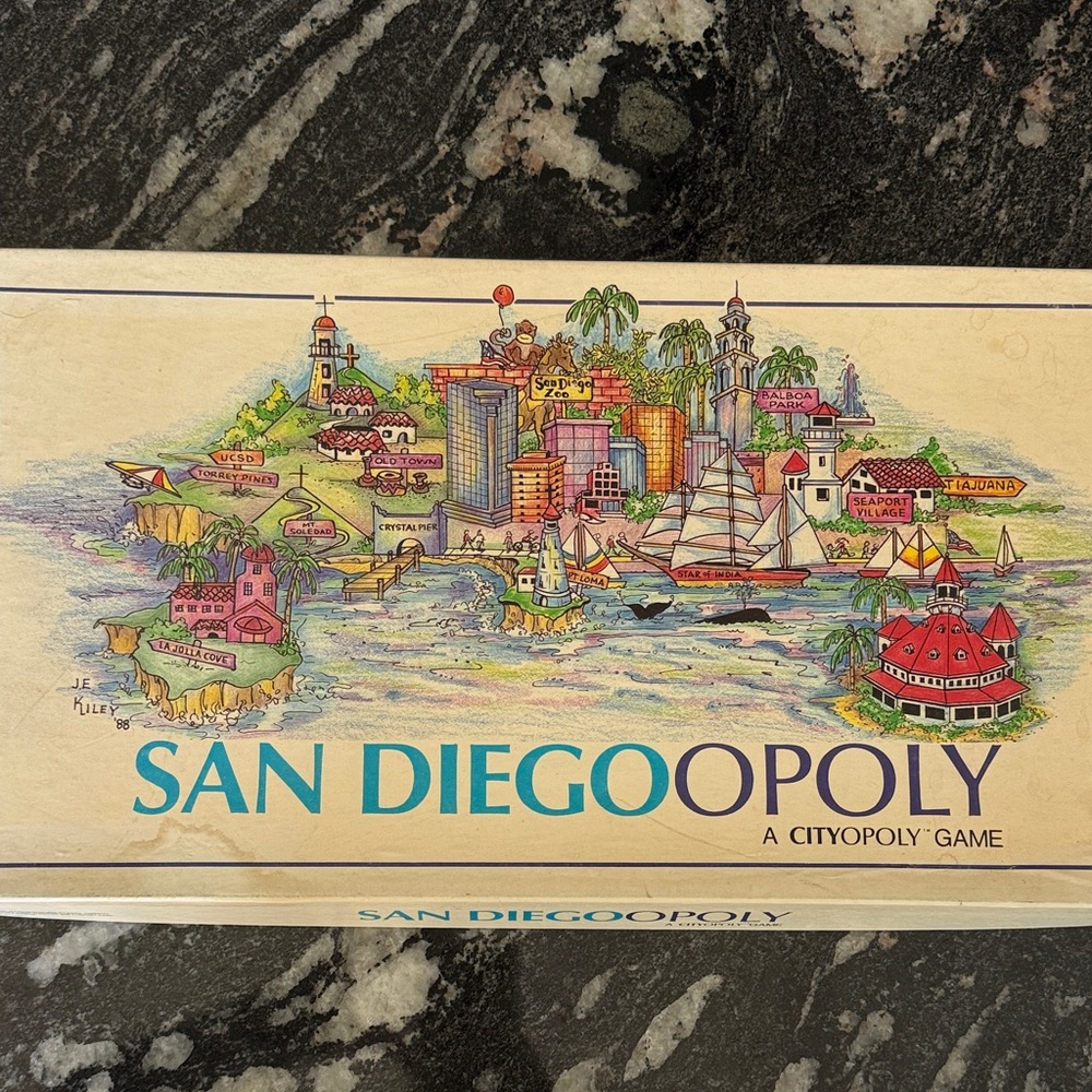 Vintage San Diegoopoly Board Game 1988